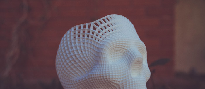 3D printed skull shape